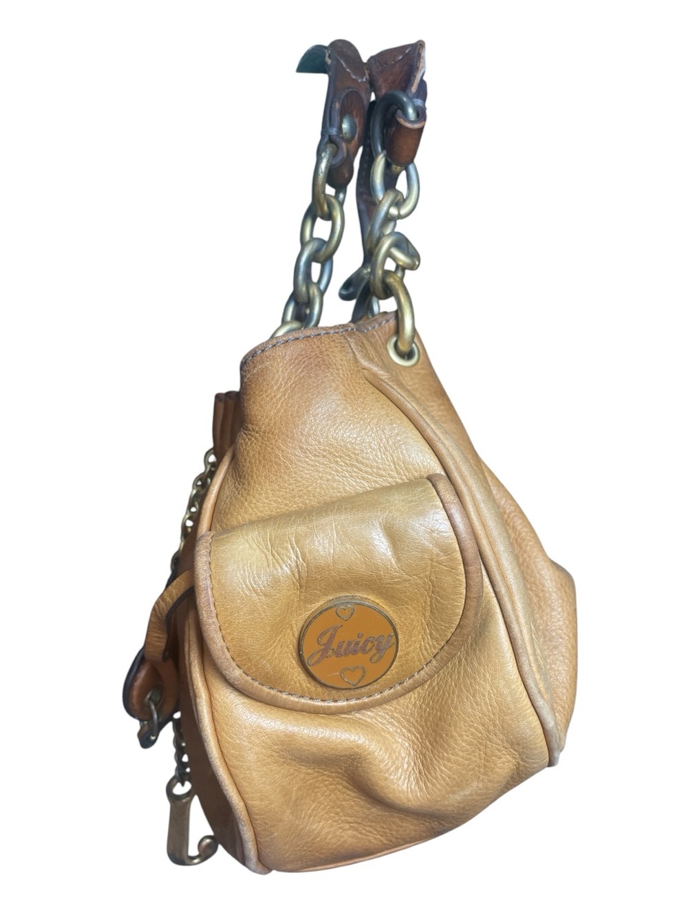 Vintage Juicy Couture Leather Daydreamer Hobo Bag Project Piece Y2K - Picture 3 of 15